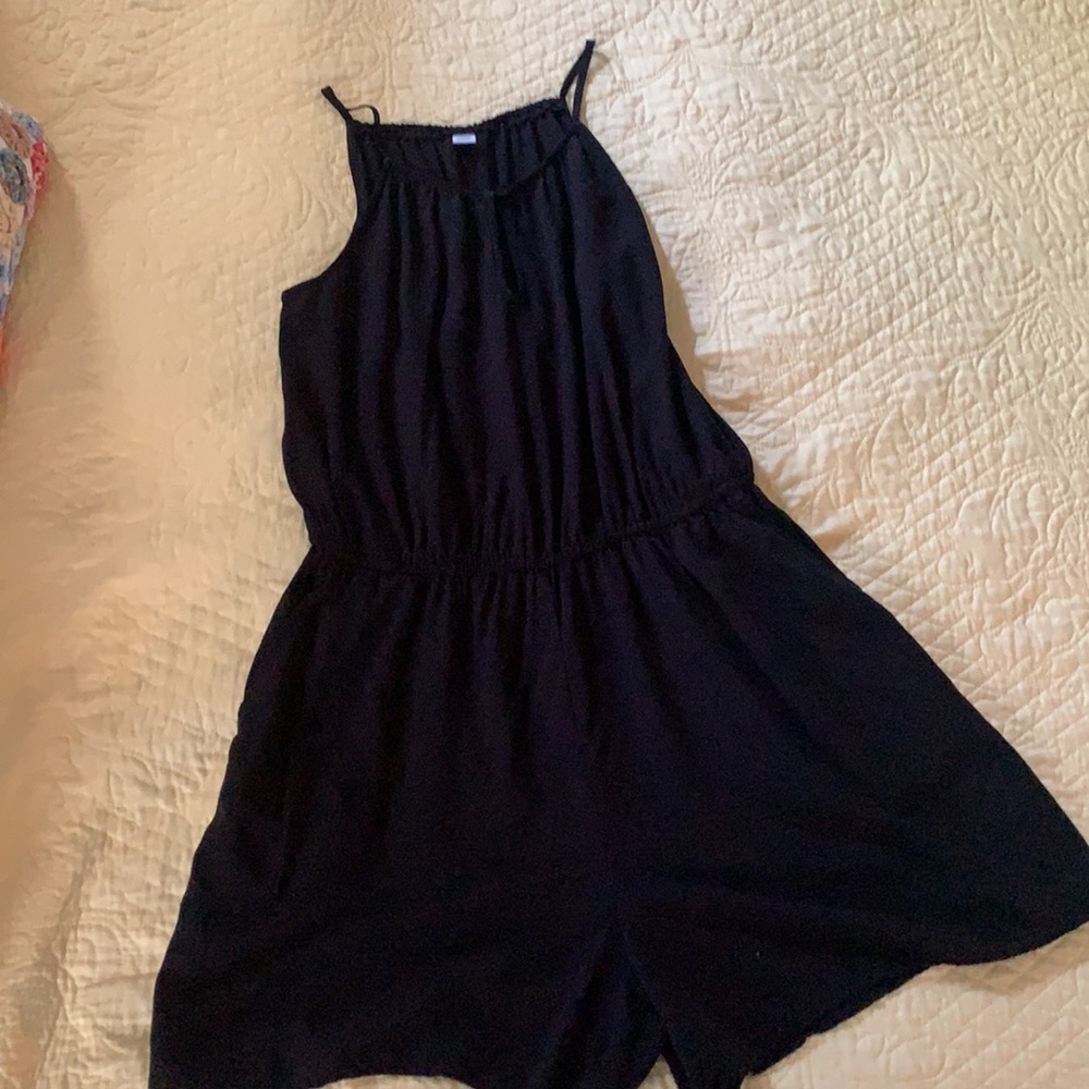 EUC Black Halter Romper